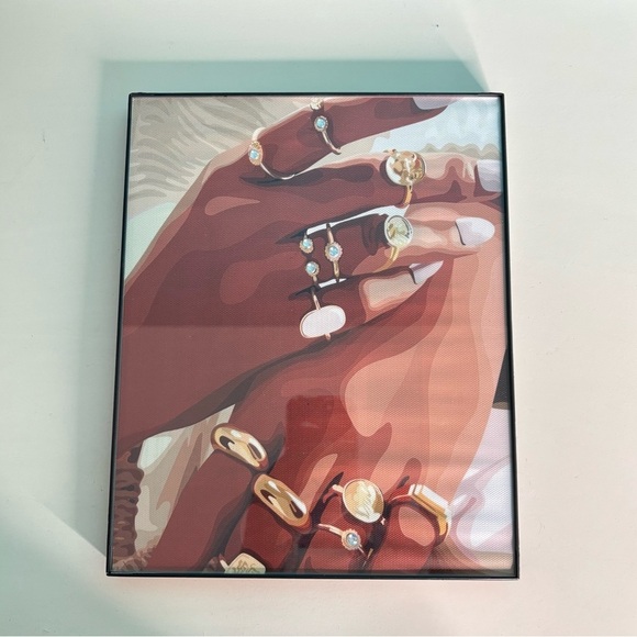 Elegant Woman Hands Gold Jewelry Wall Art Print with Frame - Picture 4 of 10